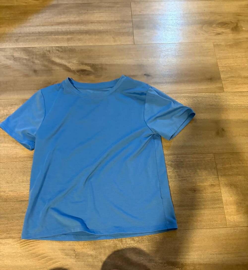 Athletic Works Kids Blue Athletic Short Sleeve T-Shirt Size M 8